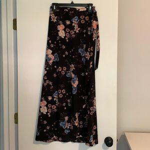 Floral wrap skirt